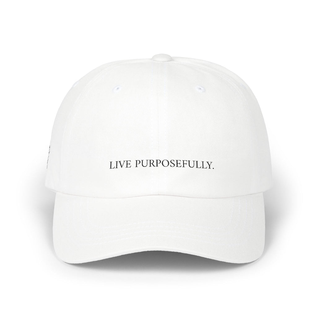 Dad Cap "Live Purposefully." Embroidered Minimalist Hat