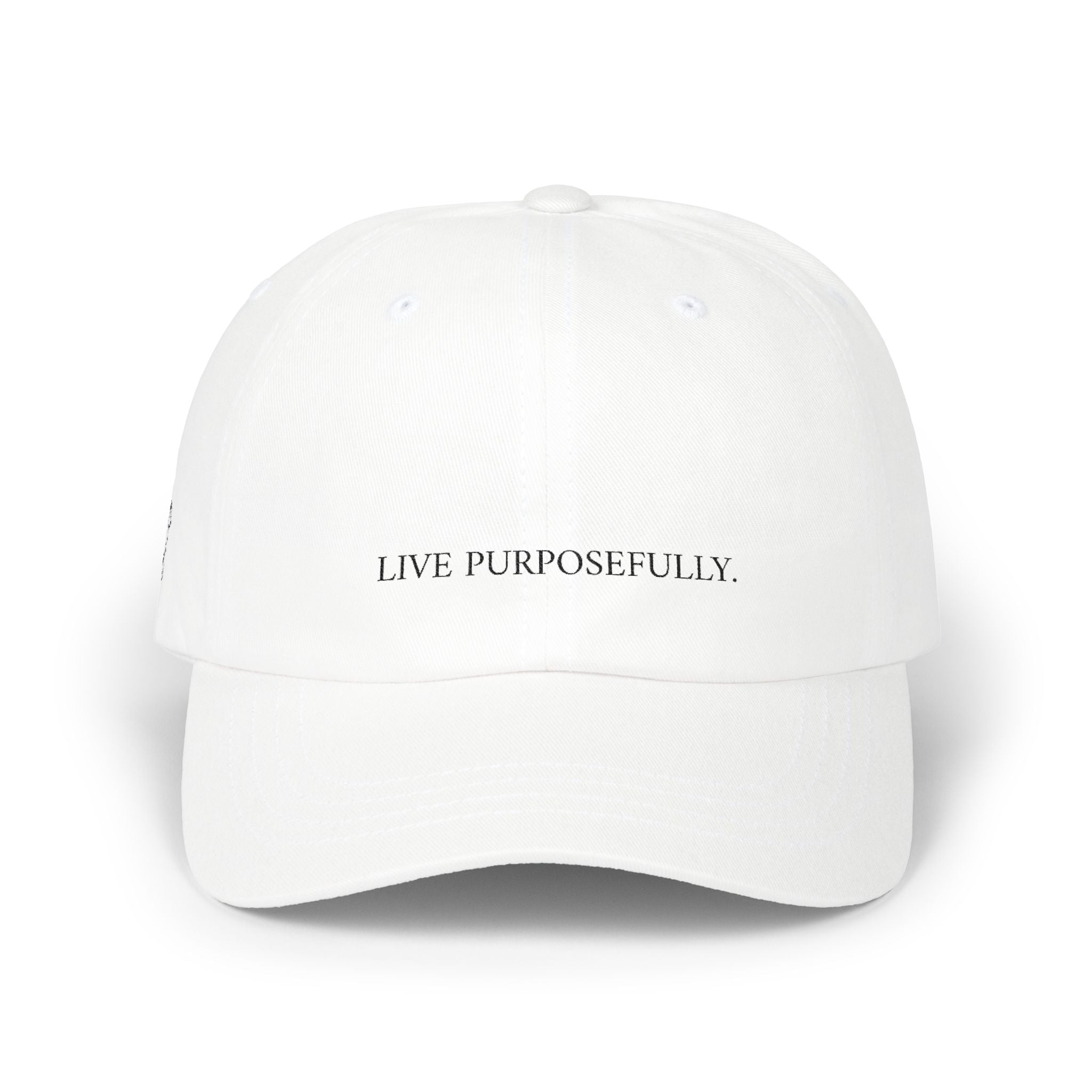 Dad Cap "Live Purposefully." Embroidered Minimalist Hat